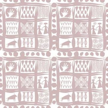 Proper tribal African style pattern for background Stock Illustration