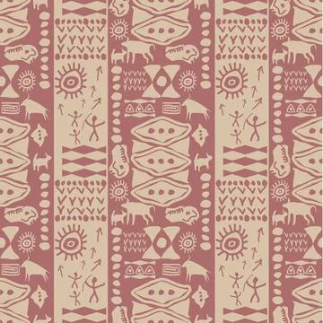 Proper tribal African style pattern for background Stock Illustration