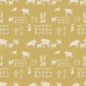Proper tribal African style pattern for background Stock Illustration