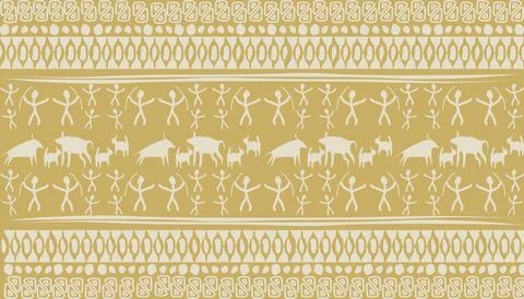 Proper tribal African style pattern for background Stock Illustration