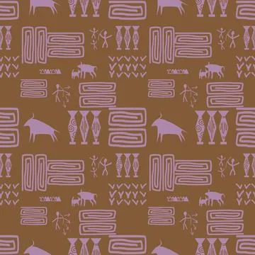 Proper tribal African style pattern for background Stock Illustration