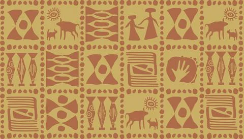 Proper tribal African style pattern for background Stock Illustration