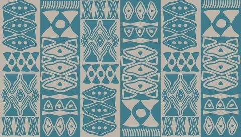 Proper tribal African style pattern for background Stock Illustration
