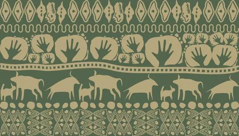 Proper tribal African style pattern for background Stock Illustration