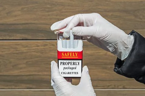 Properly packaged cigarettes Stock Photos