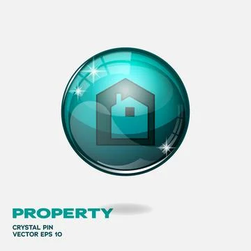 Property 3D Buttons Illustrazione stock