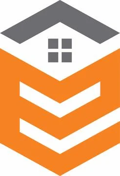 Property agent letter E logo design Stock Illustration