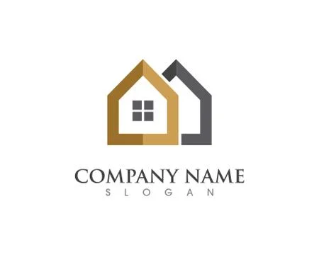 Property and Construction Logo design Illustrazione stock