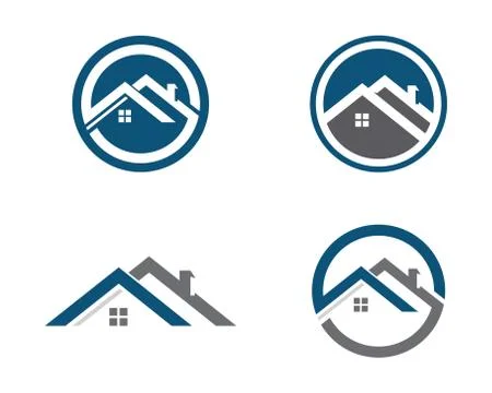 Property and Construction Logo Illustrazione stock