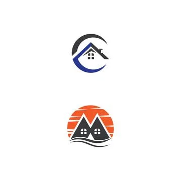 Property and Construction Logo Template vector symbol 库存插图