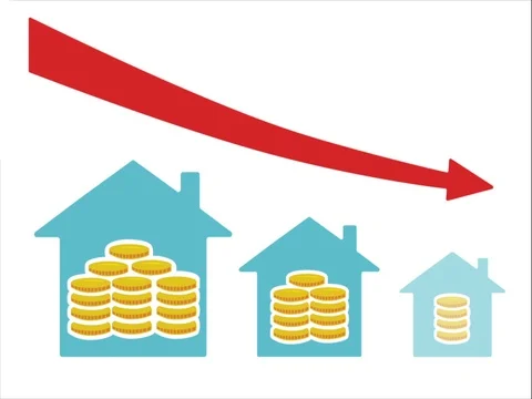 Property and finance decrease 動画素材 75887255
