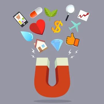Property and magnet Stock Illustration