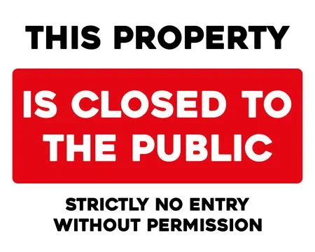 This property is closed to the public Stock Illustration