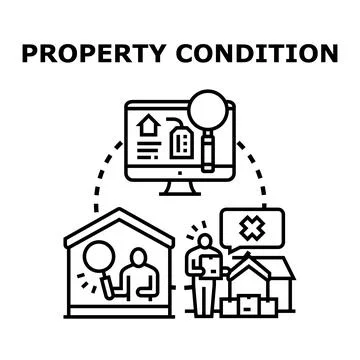 Property condition checking for real estate investment Stock Illustration