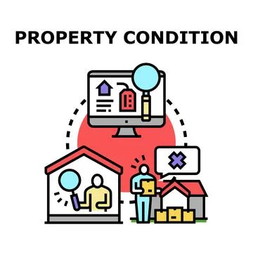 Property condition checking for real estate investment Stock Illustration