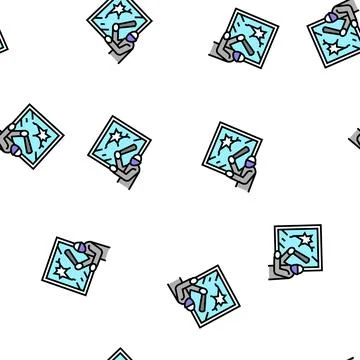 Property damage crime vector seamless pattern Stockillustratie