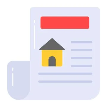 Property document vector design in trendy style, easy to edit Stock Illustration