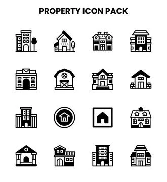 Property DuoTone Vector Icons Pack Ilustración de archivo