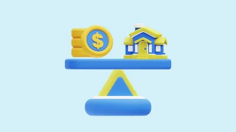 Property Equity animated 3d icon. Stock Footage 289453773