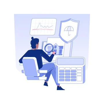 Property evaluator isolated concept vector illustration. Stock Illustration