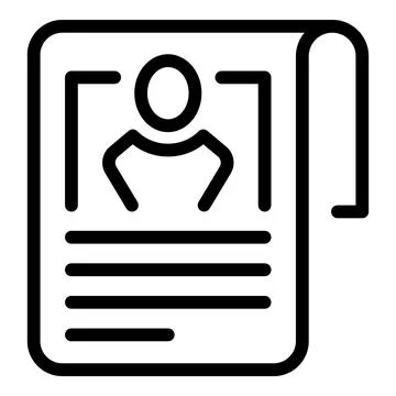 Property form icon outline vector. Credit form Illustrazione stock