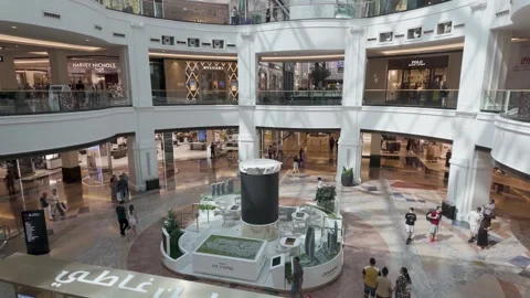 Property Island Models Displayed in Mall of the Emirates Video stock 343465055