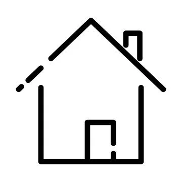 Property Line Icon. Editable Stroke Stock Illustration
