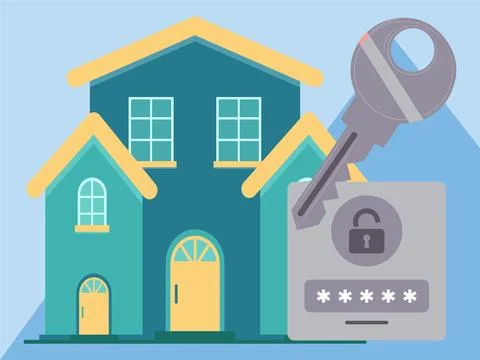 Property Lock  Concept Illustration Stock-Illustration