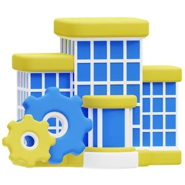 Property Management 3d icon illustration. Stock Photos