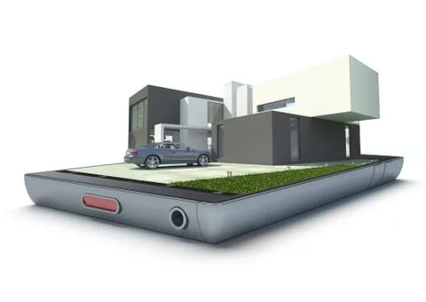 Property management app Stock Illustration