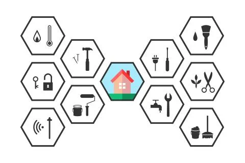 Property management concept Stock Illustration