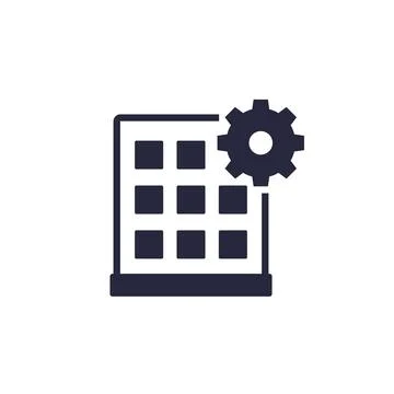 Property management icon on white Ilustração Stock