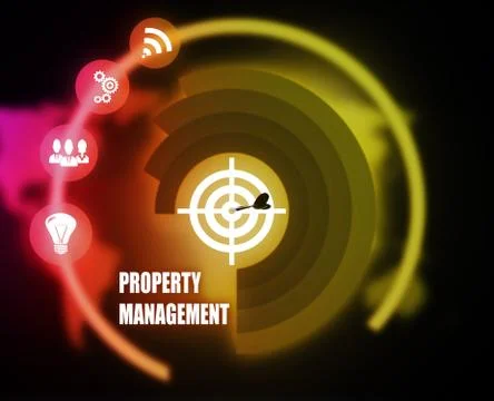 Property Management plan graphic background color Illustrazione stock