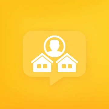 Property manager icon for web Stock Illustration