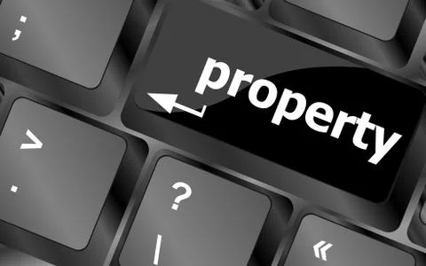 Property message on keyboard enter key Stock Illustration