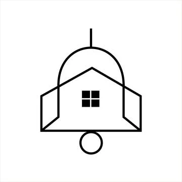 Property notification sign for UI. Editable property bell icon in EPS10 Format Stock Illustration