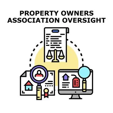 Property owners association oversight vector concept Stock Illustration