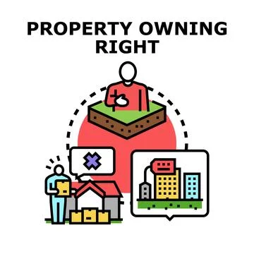 Property owning right concept vector illustration Stock Illustration