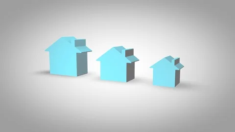 Property, real estate decrease or fall 库存影片 120012290