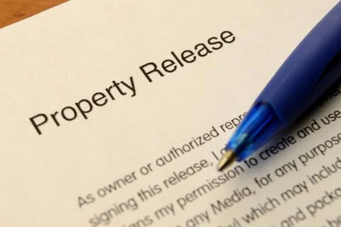 Property Release Form Stock Photos