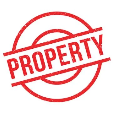 Property rubber stamp Ilustración de archivo
