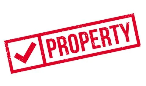 Property rubber stamp Ilustración de archivo