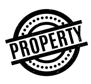 Property rubber stamp Ilustración de archivo