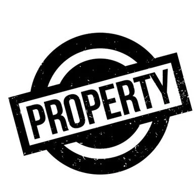 Property rubber stamp Ilustración de archivo