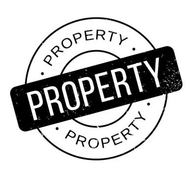 Property rubber stamp Ilustración de archivo
