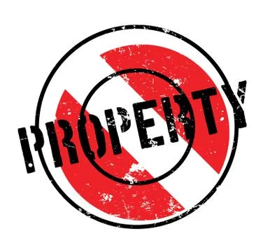 Property rubber stamp Ilustración de archivo