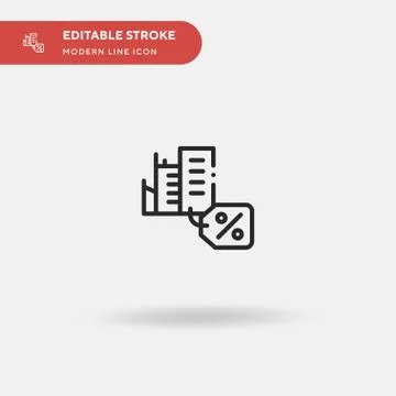 Property Simple vector icon. Illustration symbol design template for web mobi Stock Illustration