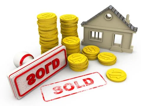 Property is sold Stock-Illustration