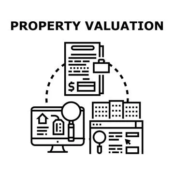 Property valuation process for real estate investment Stock Illustration