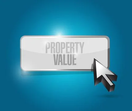 Property value button illustration design Stock Illustration
